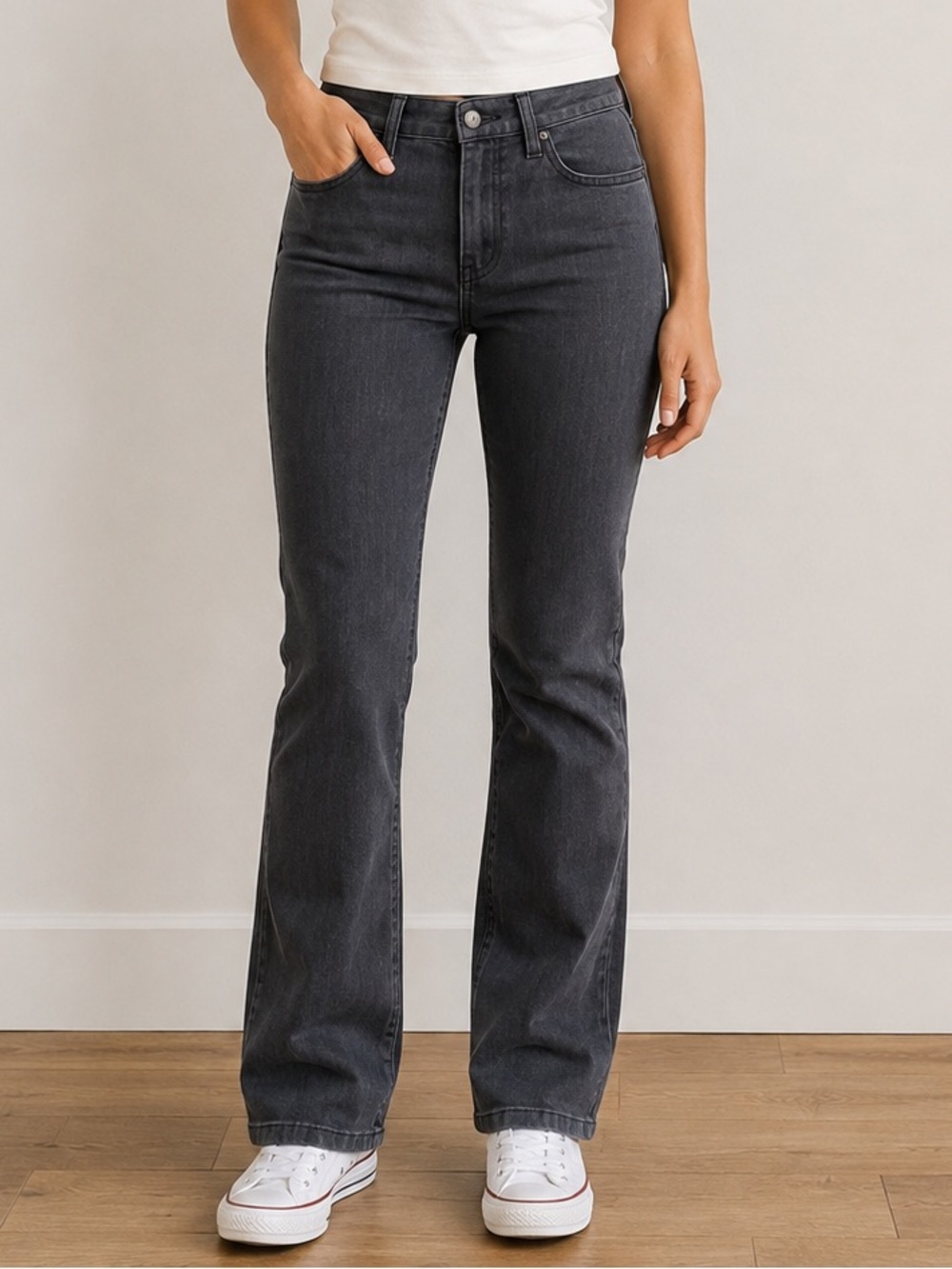 Prana Kayla High Rise Jeans Women’s Size 2/26 black wash denim straight leg NWT